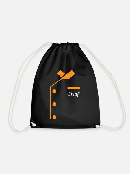 Chefkoch Uniform Lustiges Kochen - Turnbeutel - Schwarz