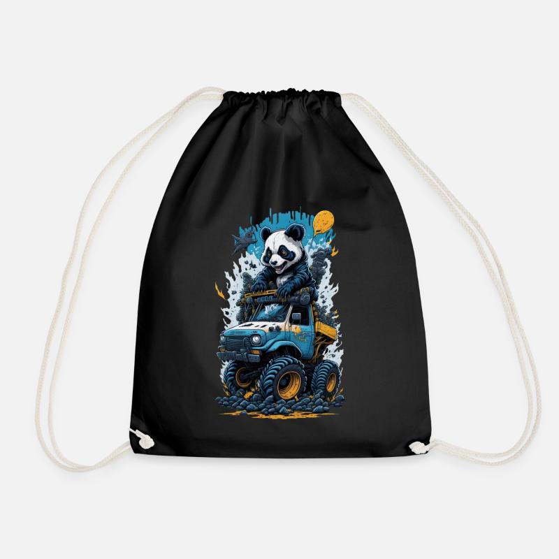Panda - Turnbeutel - Schwarz