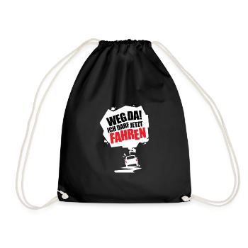 Fahranfänger Geschenk Tshirt - Turnbeutel - Schwarz - Vorne