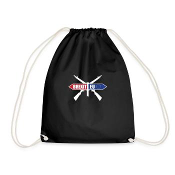 Brexit Tee Shirt Joke - Drawstring Bag - black - Front