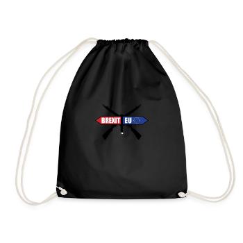 Brexit Tee Shirt Joke - Drawstring Bag - black - Front