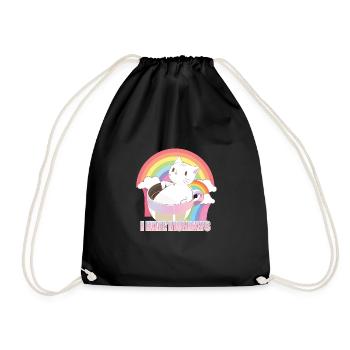I Hate Monday's Coffee Cat T-Shirt - Drawstring Bag - black - Front