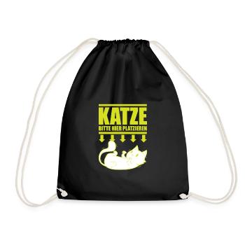 Chaton s'il vous plaît placer ici t-shirt - Sac de sport léger - noir - Devant