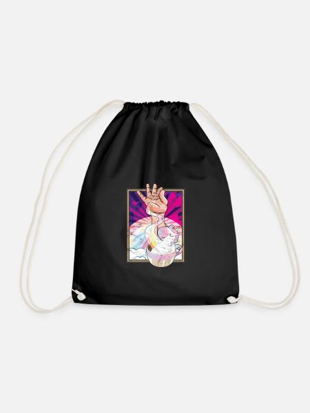 Salt Bae Unicorn Meme Tshirt Geschenk - Turnbeutel - Schwarz