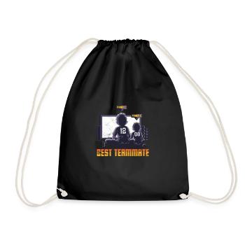Big Brother Zocker Tshirt - Drawstring Bag - black - Front