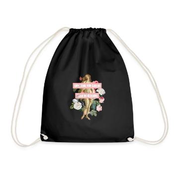 Feminist women power gift - Drawstring Bag - black - Front