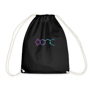 MDMA T Shirt für Herren Damen Molekül: MDMA, Ectas - Turnbeutel - Schwarz - Vorne