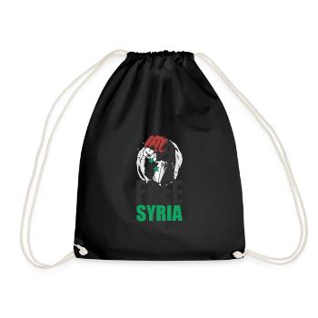 T-shirt gratuit Syrie Drapeau Syrie: Drapeau Syrie Ob - Sac de sport léger - noir - Devant