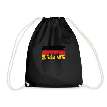 Bundeswehr veteran soldier comrade - Drawstring Bag - black - Front