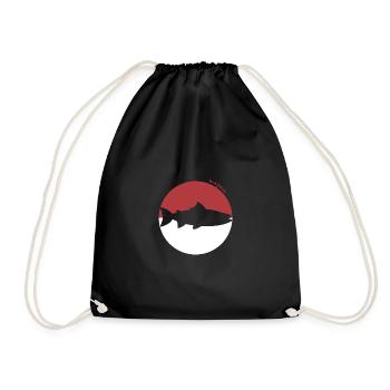 Trout Fishing - Trout Fishing Circle - Drawstring Bag - black - Front