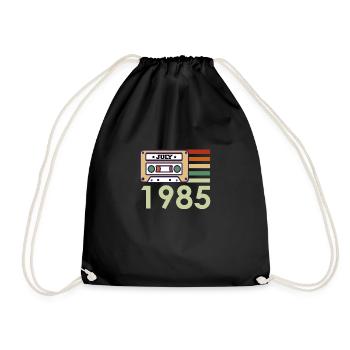 36th Birthday Gift July 1985 - Drawstring Bag - black - Front