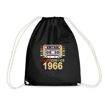 55e anniversaire cadeau septembre 1966 - Sac de sport léger - noir - Devant