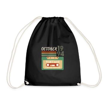 27th birthday gift October 1994 - Drawstring Bag - black - Front