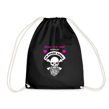 Désolé cette femme est prise par un homme barbu - Sac de sport léger - noir - Devant
