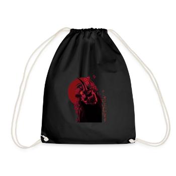 Japanese Oni Mask Demon Hannya Oger - Drawstring Bag - black - Front