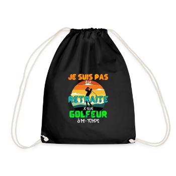 Cadeau Humour Golf Retraite Homme Golfeur - Sac de sport léger - noir - Devant
