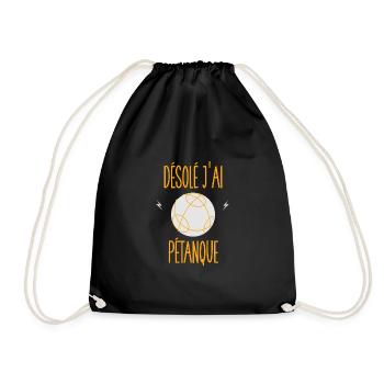 Désolé J'ai Pétanque Idée Cadeau Pour Boulistes - Sac de sport léger - noir - Devant