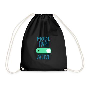 Mode Papi Activé Idée Cadeau Annonce Grossesse - Sac de sport léger - noir - Devant
