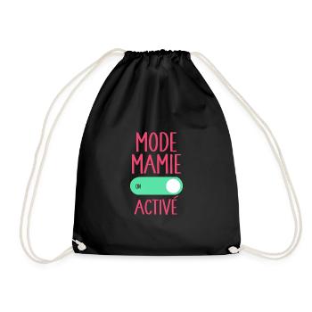 Mode Mamie Activé Idée Cadeau Annonce Grossesse - Sac de sport léger - noir - Devant