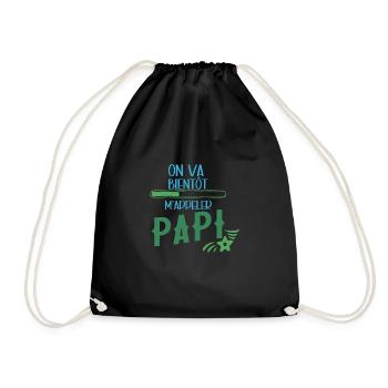 On Va Bientôt M'appeler Papi Cadeau Fête Des Papis - Sac de sport léger - noir - Devant
