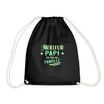 Meilleur Papi Idée Cadeau Fête Des Grands-Pères - Sac de sport léger - noir - Devant