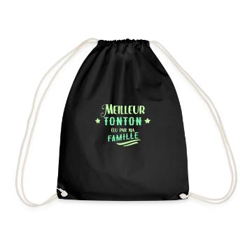 Meilleur Tonton Idée Cadeau Futur Tonton - Sac de sport léger - noir - Devant