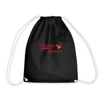 Papounet D'Amour Idée Cadeau Fête Des Pères - Sac de sport léger - noir - Devant