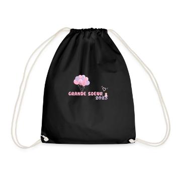Grande Soeur 2023 Idée Cadeau Annonce Grossesse - Sac de sport léger - noir - Devant