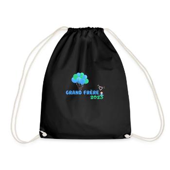 Grand Frère 2023 Idée Cadeau Annonce Grossesse - Sac de sport léger - noir - Devant