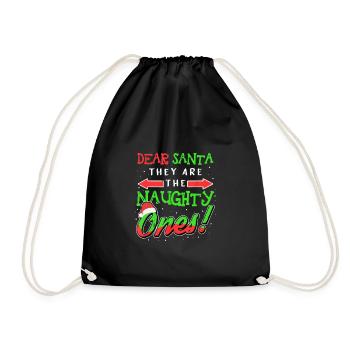 Cher Père Noël, vous êtes les vilains - Sac de sport léger - noir - Devant