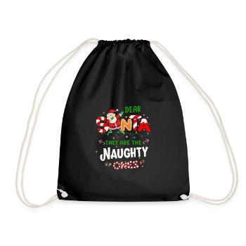 Cher Père Noël, vous êtes les vilains - Sac de sport léger - noir - Devant
