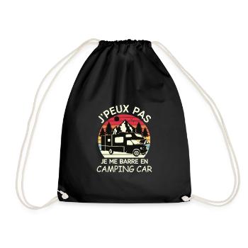 J'Peux Pas Camping Car Idée Cadeau Pour Campeurs - Sac de sport léger - noir - Devant