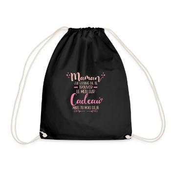 Meilleure Maman Cadeau Anniversaire Humour - Sac de sport léger - noir - Devant