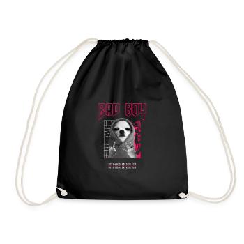 Bad Boy Dog Streetwear - Turnbeutel - Schwarz - Vorne