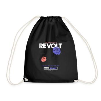 Revolt Streetwear - Turnbeutel - Schwarz - Vorne