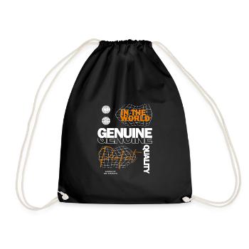 Genuine Streetwear - Turnbeutel - Schwarz - Vorne