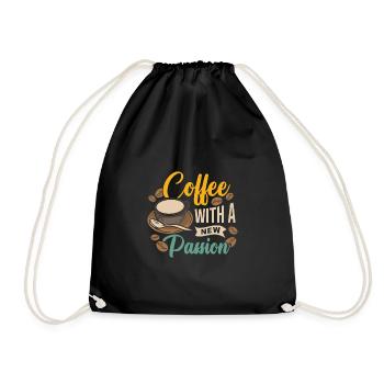 Coffee with Passion - Turnbeutel - Schwarz - Vorne