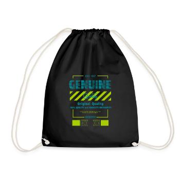 Genuine Streetwear - Turnbeutel - Schwarz - Vorne