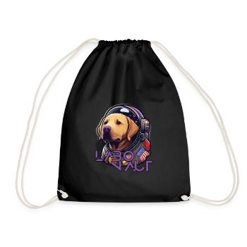 LabbiNaut Labrador Astronauten Hundepapa - Turnbeutel - Schwarz - Vorne