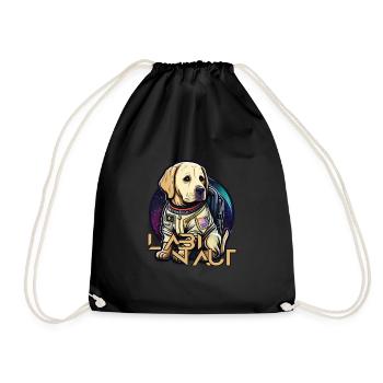 LabbiNaut Labrador Astronauten Hundepapa - Turnbeutel - Schwarz - Vorne