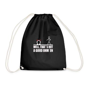 Drôle de figure de bâton Pas un bon présage - Sac de sport léger - noir - Devant