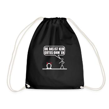 Drôle de figure de bâton Pas un bon présage - Sac de sport léger - noir - Devant