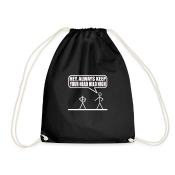 Drôle de figurine de bâton - Sac de sport léger - noir - Devant