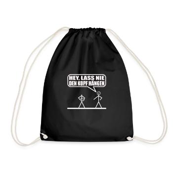 Drôle de figurine de bâton - Sac de sport léger - noir - Devant