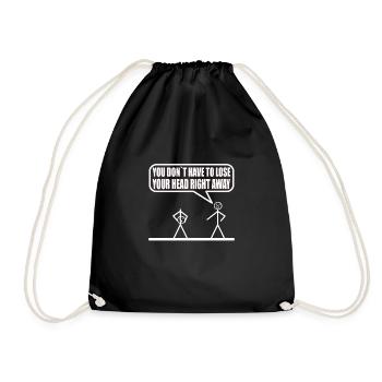 Drôle de figurine de bâton - Sac de sport léger - noir - Devant