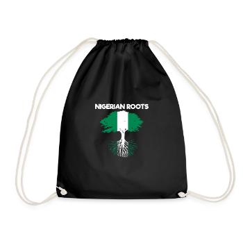Nigeria Nigerian Africa Flag Pride I Gift - Drawstring Bag - black - Front