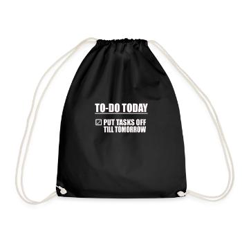 Liste de choses à faire amusantes Design relaxant aujourd’hui - Sac de sport léger - noir - Devant