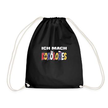 Karneval Ich mach Kokolores - Turnbeutel - Schwarz - Vorne