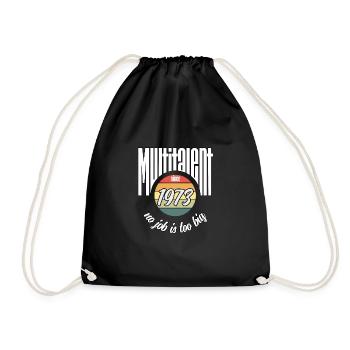 Multi-talentueux depuis 1973. Drôle de millésime - Sac de sport léger - noir - Devant