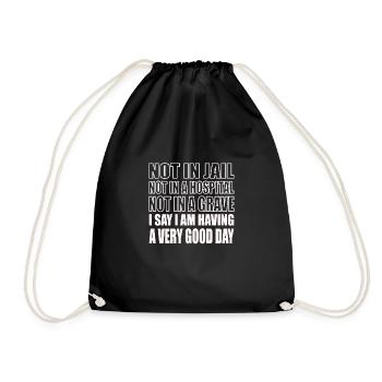 Drôle de dicton positif sarcastique - Sac de sport léger - noir - Devant